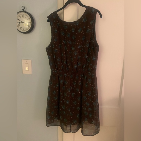 Mossimo Vintage 00s Brown Floral Mini Dress - Picture 2 of 14
